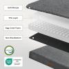 imageBedsure Orthopedic Cooling Dog Bed Large Sized Dog  36x27 Inches Large Comfy Breathable Summer Beds with Removable Washable Cover Cold Flat Egg Crate Foam Pet Mat Suitable for Pet Up to 50 lbsDark Grey