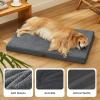 imageBedsure Orthopedic Cooling Dog Bed Large Sized Dog  36x27 Inches Large Comfy Breathable Summer Beds with Removable Washable Cover Cold Flat Egg Crate Foam Pet Mat Suitable for Pet Up to 50 lbsDark Grey