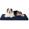 imageBedsure Orthopedic Cooling Dog Bed Large Sized Dog  36x27 Inches Large Comfy Breathable Summer Beds with Removable Washable Cover Cold Flat Egg Crate Foam Pet Mat Suitable for Pet Up to 50 lbsAsh Navy