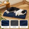 imageBedsure Orthopedic Cooling Dog Bed Large Sized Dog  36x27 Inches Large Comfy Breathable Summer Beds with Removable Washable Cover Cold Flat Egg Crate Foam Pet Mat Suitable for Pet Up to 50 lbsAsh Navy