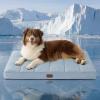 imageBedsure Orthopedic Cooling Dog Bed Large Sized Dog  36x27 Inches Large Comfy Breathable Summer Beds with Removable Washable Cover Cold Flat Egg Crate Foam Pet Mat Suitable for Pet Up to 50 lbsCooling Blue