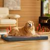 imageBedsure Orthopedic Cooling Dog Bed Large Sized Dog  36x27 Inches Large Comfy Breathable Summer Beds with Removable Washable Cover Cold Flat Egg Crate Foam Pet Mat Suitable for Pet Up to 50 lbsAshen GreySelf Warming Version