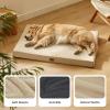 imageBedsure Orthopedic Cooling Dog Bed Large Sized Dog  36x27 Inches Large Comfy Breathable Summer Beds with Removable Washable Cover Cold Flat Egg Crate Foam Pet Mat Suitable for Pet Up to 50 lbsKhaki