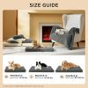 imageBedsure Orthopedic Cooling Dog Bed Large Sized Dog  36x27 Inches Large Comfy Breathable Summer Beds with Removable Washable Cover Cold Flat Egg Crate Foam Pet Mat Suitable for Pet Up to 50 lbsAshen CreamSelf Warming Version