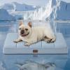 imageBedsure Orthopedic Cooling Dog Bed Large Sized Dog  36x27 Inches Large Comfy Breathable Summer Beds with Removable Washable Cover Cold Flat Egg Crate Foam Pet Mat Suitable for Pet Up to 50 lbsCooling Blue