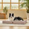 imageBedsure Orthopedic Cooling Dog Bed Large Sized Dog  36x27 Inches Large Comfy Breathable Summer Beds with Removable Washable Cover Cold Flat Egg Crate Foam Pet Mat Suitable for Pet Up to 50 lbsLight Brown