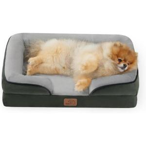 imageBedsure L Plus Cooling Dog Bed for Large Dogs  Orthopedic Dog Cat Cooling Bed Washable Big Comfort Dogs Couch Sofa with Waterproof Removable Cover Pet Bed with Nonskid Bottom Cooling Blue 38Dark Green