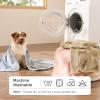imageBedsure 1 Pack 3 Dog Blankets for Small Dogs Super Soft Puppy Blanket with Fluffy Premium Fleece Flannel Cat Blanket for Crate amp Indoor Portable Throw Pet Blanket Paw BrownGreyCream 23x16 inCat