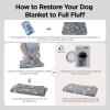imageBedsure 1 Pack 3 Dog Blankets for Small Dogs Super Soft Puppy Blanket with Fluffy Premium Fleece Flannel Cat Blanket for Crate amp Indoor Portable Throw Pet Blanket Paw BrownGreyCream 23x16 inCat