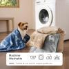 imageBedsure 1 Pack 3 Dog Blankets for Small Dogs Super Soft Puppy Blanket with Fluffy Premium Fleece Flannel Cat Blanket for Crate amp Indoor Portable Throw Pet Blanket Paw BrownGreyCream 23x16 inDog