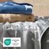 imageBedsure 1 Pack 3 Dog Blankets for Small Dogs Super Soft Puppy Blanket with Fluffy Premium Fleece Flannel Cat Blanket for Crate amp Indoor Portable Throw Pet Blanket Paw BrownGreyCream 23x16 inDog