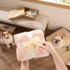 imageBedsure 1 Pack 3 Dog Blankets for Small Dogs Super Soft Puppy Blanket with Fluffy Premium Fleece Flannel Cat Blanket for Crate amp Indoor Portable Throw Pet Blanket Paw BrownGreyCream 23x16 inCat