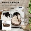 imageBedsure Orthopedic Dog Beds Large Sized Dog  360 Oval Bolster Large Dogs Bed for Senior Dogs with Waterproof Washable Cover Big Comfort Pet Sofa Couch with UltraSoft Fleece Grey 35Walnut