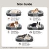 imageBedsure Orthopedic Dog Beds Large Sized Dog  360 Oval Bolster Large Dogs Bed for Senior Dogs with Waterproof Washable Cover Big Comfort Pet Sofa Couch with UltraSoft Fleece Grey 35Charcoal