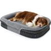 imageBedsure Orthopedic Dog Beds Large Sized Dog  360 Oval Bolster Large Dogs Bed for Senior Dogs with Waterproof Washable Cover Big Comfort Pet Sofa Couch with UltraSoft Fleece Grey 35Charcoal