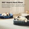 imageBedsure Orthopedic Dog Beds Large Sized Dog  360 Oval Bolster Large Dogs Bed for Senior Dogs with Waterproof Washable Cover Big Comfort Pet Sofa Couch with UltraSoft Fleece Grey 35Charcoal