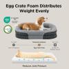 imageBedsure Orthopedic Dog Beds Large Sized Dog  360 Oval Bolster Large Dogs Bed for Senior Dogs with Waterproof Washable Cover Big Comfort Pet Sofa Couch with UltraSoft Fleece Grey 35Charcoal