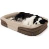 imageBedsure Orthopedic Dog Beds Large Sized Dog  360 Oval Bolster Large Dogs Bed for Senior Dogs with Waterproof Washable Cover Big Comfort Pet Sofa Couch with UltraSoft Fleece Grey 35Walnut