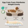 imageBedsure Orthopedic Dog Beds Large Sized Dog  360 Oval Bolster Large Dogs Bed for Senior Dogs with Waterproof Washable Cover Big Comfort Pet Sofa Couch with UltraSoft Fleece Grey 35Walnut
