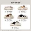 imageBedsure Orthopedic Dog Beds Large Sized Dog  360 Oval Bolster Large Dogs Bed for Senior Dogs with Waterproof Washable Cover Big Comfort Pet Sofa Couch with UltraSoft Fleece Grey 35Beige