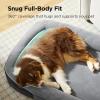 imageBedsure Orthopedic Dog Beds Large Sized Dog  360 Oval Bolster Large Dogs Bed for Senior Dogs with Waterproof Washable Cover Big Comfort Pet Sofa Couch with UltraSoft Fleece Grey 35Charcoal