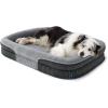 imageBedsure Orthopedic Dog Beds Large Sized Dog  360 Oval Bolster Large Dogs Bed for Senior Dogs with Waterproof Washable Cover Big Comfort Pet Sofa Couch with UltraSoft Fleece Grey 35Charcoal