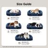 imageBedsure Orthopedic Dog Beds Large Sized Dog  360 Oval Bolster Large Dogs Bed for Senior Dogs with Waterproof Washable Cover Big Comfort Pet Sofa Couch with UltraSoft Fleece Grey 35Navy Blue