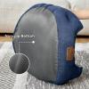 imageBedsure Self Warming Cat Bed  Round Cat Beds for Indoor Cats Washable Pet Bed for Puppy and Kitten with SlipResistant Bottom 20 Inches Self Warming Grey NonElectricNavy