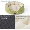 imageBedsure Self Warming Cat Bed  Round Cat Beds for Indoor Cats Washable Pet Bed for Puppy and Kitten with SlipResistant Bottom 20 Inches Self Warming Grey NonElectricPale Bean Green