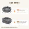 imageBedsure Self Warming Cat Bed  Round Cat Beds for Indoor Cats Washable Pet Bed for Puppy and Kitten with SlipResistant Bottom 20 Inches Self Warming Grey NonElectricSelf Warming Grey