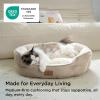 imageBedsure Self Warming Cat Bed  Round Cat Beds for Indoor Cats Washable Pet Bed for Puppy and Kitten with SlipResistant Bottom 20 Inches Self Warming Grey NonElectricCamel