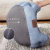 imageBedsure Self Warming Cat Bed  Round Cat Beds for Indoor Cats Washable Pet Bed for Puppy and Kitten with SlipResistant Bottom 20 Inches Self Warming Grey NonElectricFrost Blue