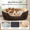 imageBedsure Self Warming Cat Bed  Round Cat Beds for Indoor Cats Washable Pet Bed for Puppy and Kitten with SlipResistant Bottom 20 Inches Self Warming Grey NonElectricBrown