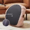 imageBedsure Self Warming Cat Bed  Round Cat Beds for Indoor Cats Washable Pet Bed for Puppy and Kitten with SlipResistant Bottom 20 Inches Self Warming Grey NonElectricPeach Pink
