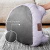 imageBedsure Self Warming Cat Bed  Round Cat Beds for Indoor Cats Washable Pet Bed for Puppy and Kitten with SlipResistant Bottom 20 Inches Self Warming Grey NonElectricAzure Lilac