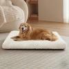 imageBedsure XL Washable Dog Bed for Crate Soft Fluffy Bubble Fleece Pet Bed Mat for Deep Sleep NonSlip Machine Washable Kennel Sleeping Pad for Extra Large Dogs for CrateFloorCar 41x27x35BeigeBeige