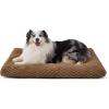 imageBedsure XL Washable Dog Bed for Crate Soft Fluffy Bubble Fleece Pet Bed Mat for Deep Sleep NonSlip Machine Washable Kennel Sleeping Pad for Extra Large Dogs for CrateFloorCar 41x27x35BeigeCamel Brown