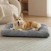 imageBedsure XL Washable Dog Bed for Crate Soft Fluffy Bubble Fleece Pet Bed Mat for Deep Sleep NonSlip Machine Washable Kennel Sleeping Pad for Extra Large Dogs for CrateFloorCar 41x27x35BeigeGrey