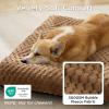 imageBedsure XL Washable Dog Bed for Crate Soft Fluffy Bubble Fleece Pet Bed Mat for Deep Sleep NonSlip Machine Washable Kennel Sleeping Pad for Extra Large Dogs for CrateFloorCar 41x27x35BeigeCamel Brown