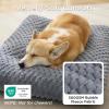 imageBedsure XL Washable Dog Bed for Crate Soft Fluffy Bubble Fleece Pet Bed Mat for Deep Sleep NonSlip Machine Washable Kennel Sleeping Pad for Extra Large Dogs for CrateFloorCar 41x27x35BeigeGrey