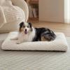 imageBedsure XL Washable Dog Bed for Crate Soft Fluffy Bubble Fleece Pet Bed Mat for Deep Sleep NonSlip Machine Washable Kennel Sleeping Pad for Extra Large Dogs for CrateFloorCar 41x27x35BeigeBeige