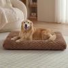 imageBedsure XL Washable Dog Bed for Crate Soft Fluffy Bubble Fleece Pet Bed Mat for Deep Sleep NonSlip Machine Washable Kennel Sleeping Pad for Extra Large Dogs for CrateFloorCar 41x27x35BeigeCamel Brown