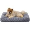 imageBedsure XL Washable Dog Bed for Crate Soft Fluffy Bubble Fleece Pet Bed Mat for Deep Sleep NonSlip Machine Washable Kennel Sleeping Pad for Extra Large Dogs for CrateFloorCar 41x27x35BeigeGrey