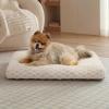 imageBedsure XL Washable Dog Bed for Crate Soft Fluffy Bubble Fleece Pet Bed Mat for Deep Sleep NonSlip Machine Washable Kennel Sleeping Pad for Extra Large Dogs for CrateFloorCar 41x27x35BeigeBeige