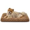 imageBedsure XL Washable Dog Bed for Crate Soft Fluffy Bubble Fleece Pet Bed Mat for Deep Sleep NonSlip Machine Washable Kennel Sleeping Pad for Extra Large Dogs for CrateFloorCar 41x27x35BeigeCamel Brown
