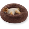 image:imageBedsure Calming Donut Cat Bed  Fluffy Plush Round Pet Bed for Kitten amp Puppy Washable AntiAnxiety Soft Comfy Cuddler 20x20 Inches Brown Basic VersionBrown