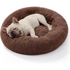 image:imageBedsure Calming Donut Cat Bed  Fluffy Plush Round Pet Bed for Kitten amp Puppy Washable AntiAnxiety Soft Comfy Cuddler 20x20 Inches Brown Basic VersionBrown