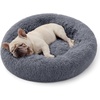 image:imageBedsure Calming Donut Cat Bed  Fluffy Plush Round Pet Bed for Kitten amp Puppy Washable AntiAnxiety Soft Comfy Cuddler 20x20 Inches Brown Basic VersionGrey