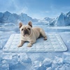 image:imageBedsure Cooling Mat for Large Dogs QMaxgt05 Thin Breathable Cold Crate Pad for Pet Portable Washable Kennel Bed for Summer Active Dog with Chill Cool Soothing Fabric to Rapid Cooling 35x23 GreenBaby Blue