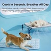 image:imageBedsure Cooling Mat for Large Dogs QMaxgt05 Thin Breathable Cold Crate Pad for Pet Portable Washable Kennel Bed for Summer Active Dog with Chill Cool Soothing Fabric to Rapid Cooling 35x23 GreenPearl Grey